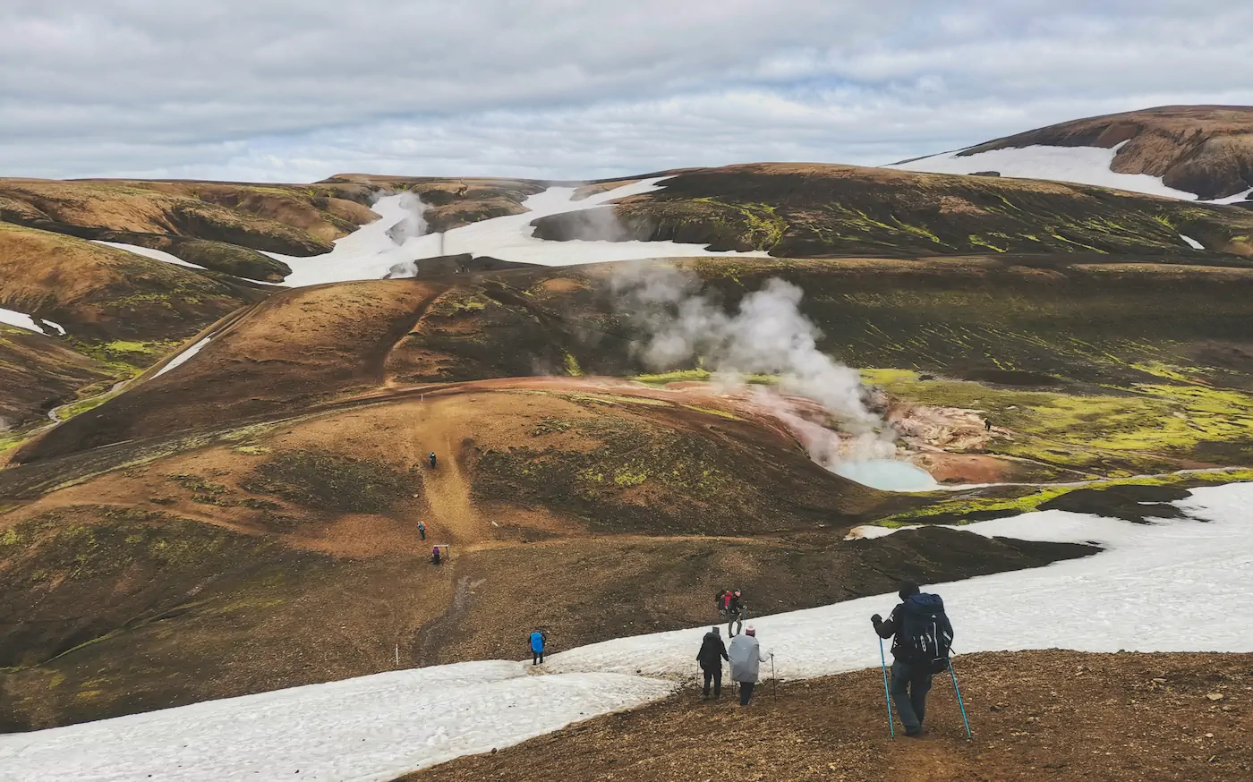 Iceland trekking landscape